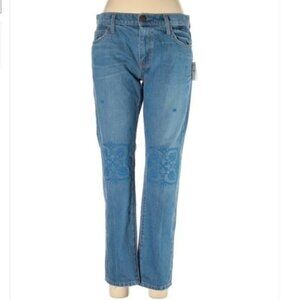 NWT Current/Elliott | Embroidered Ankle Jeans Size 27